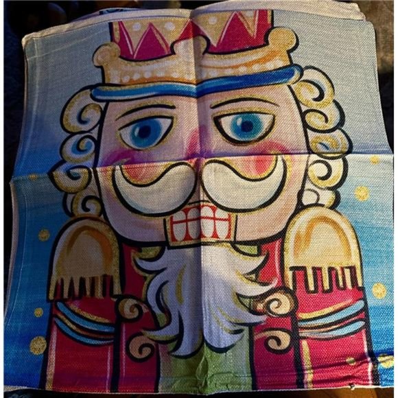 Set of 4 Merry Christmas Nutcracker Decorative Throw Pillow Covers 18x18 Inch - Picture 8 of 8